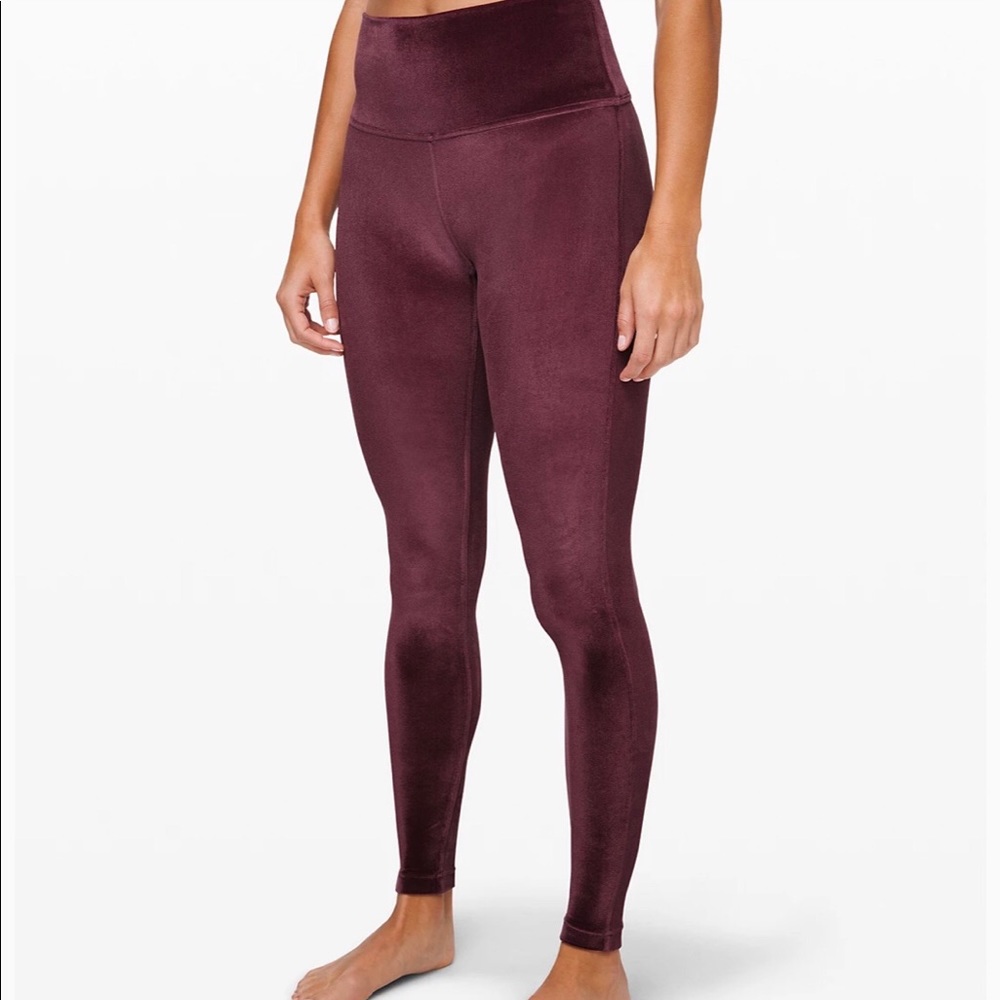 Lululemon Wonder Under BLACK Velvet Leggings